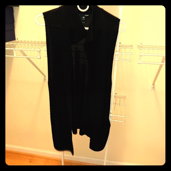 Aqua for Bloomingdale’s open knit vest - Picture 3 of 4